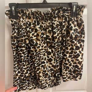 Express high waisted leopard print shorts